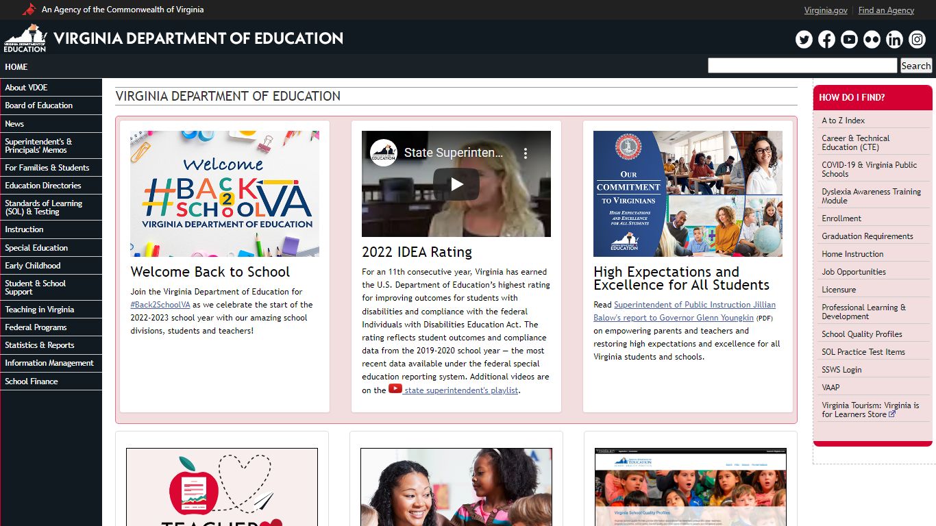 VDOE :: Virginia Department of Education Home